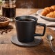 Set x6 Taza de asa recta en cerámica 325ml TOKIO NEGRO