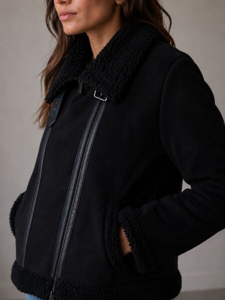 CAMPERA SLOWLY MGF108 NEGRO