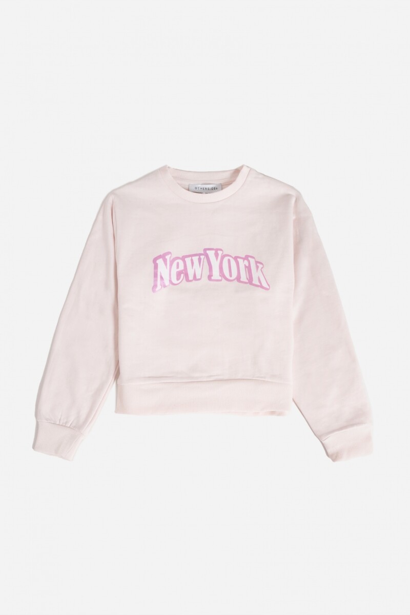 Buzo estampado Rosa Palido