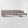 Sofá con chaise COSTA Gris - DERECHO