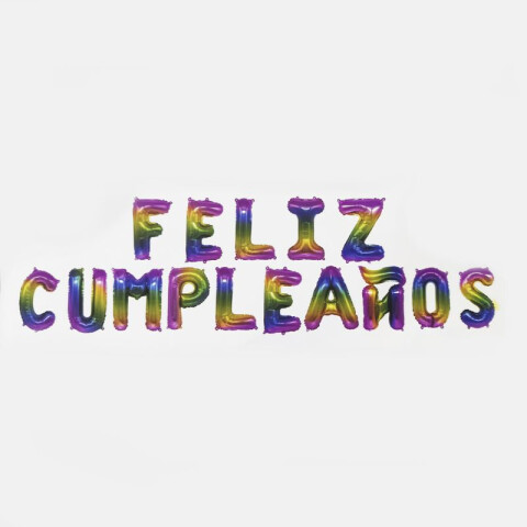 Globo Letras Inflables Feliz Cumpleaños Multicolor Metalizado