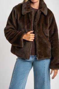 Abrigo Piel Chocolate