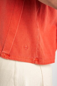 Remera Algodon Lavado Rojo