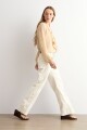 Jean wide leg Flora crudo