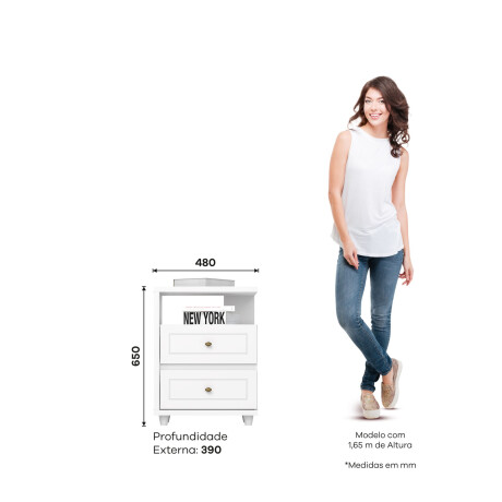MESA DE LUZ MDF-Y-MDP BLANCO AMERICANO II