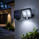 Foco exterior led solar 40W con sensor día noche NEGRO