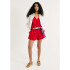 SHORTS FEM VERMELHO ESCURO