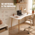 Escritorio Combohome Milan Mesa 100 Cm Laqueada Home Office Color Blanco