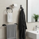 Conjunto de accesorios para baño 4 piezas adhesivas NEGRO
