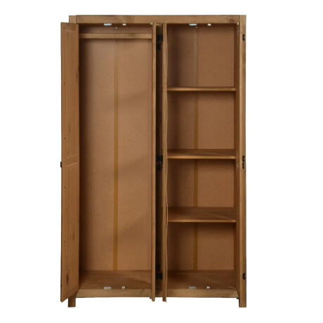 ROPERO 4 PUERTAS GUARDARROPA ARMARIO PLACARD CLOSET EN MADERA MACIZA - LINEA MEXICANA MARRON