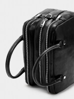 Bolso Bowling Efecto Craquelado negro