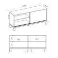 RACK PARA TV MODELO MONDRIAN 1.36 - COLOR OFF WHITE MR/FREIJO Rack Para Tv Modelo Mondrian 1.36 - Color Off White Mr/freijo