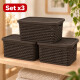 Set x3 Caja simil ratán 2,5 Lts CHOCOLATE