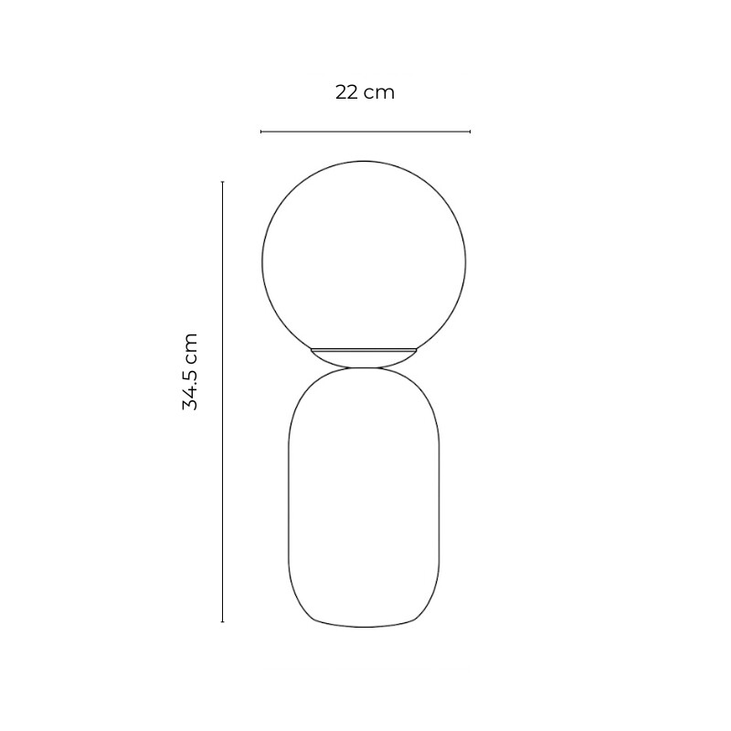 ARTEFACTO DECORATIVO DE MESA DALU Luminaria De Mesa Dalu Gris