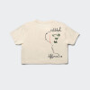 Remera Crop Stance Shroom Stitch Blanco