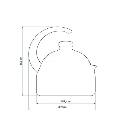 Caldera modelo "PARIS", 1,9Lts. -TRAMONTINA TR5880