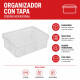 Organizador multi c/tapa TRANSPARENTE