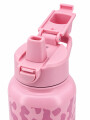 BOTELLA ANIMAL PRINT 900ML ROSADO