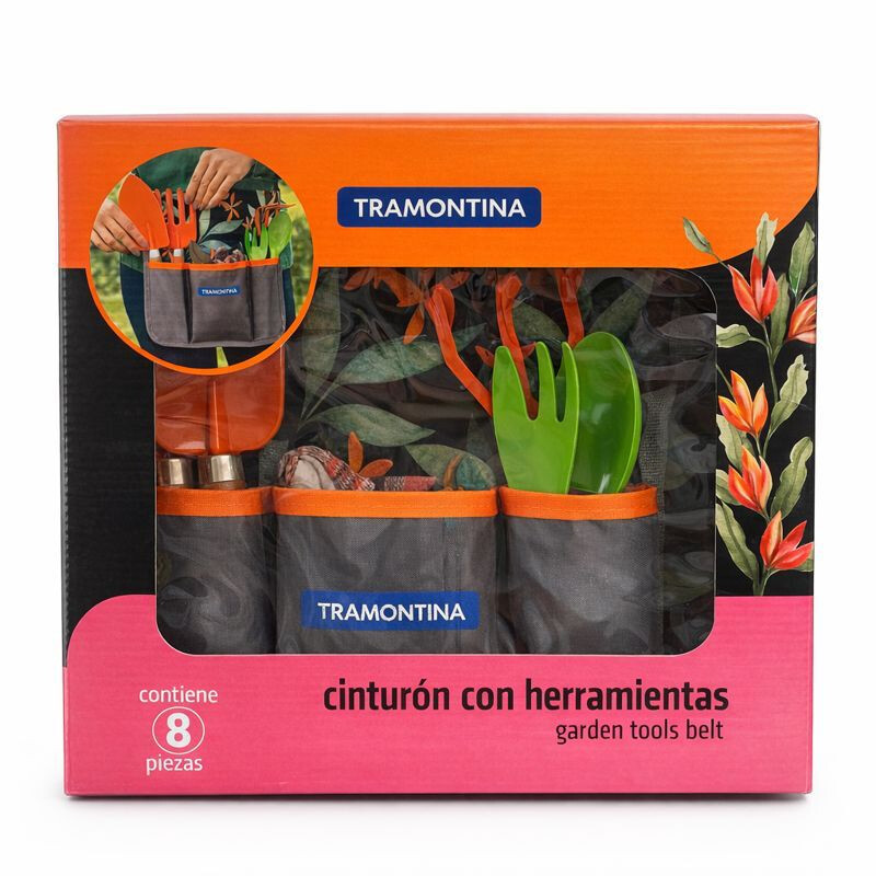Juego Set Cinturón Con Herramientas De Jardinería Tramontina Verde Juego Set Cinturón Con Herramientas De Jardinería Tramontina Verde