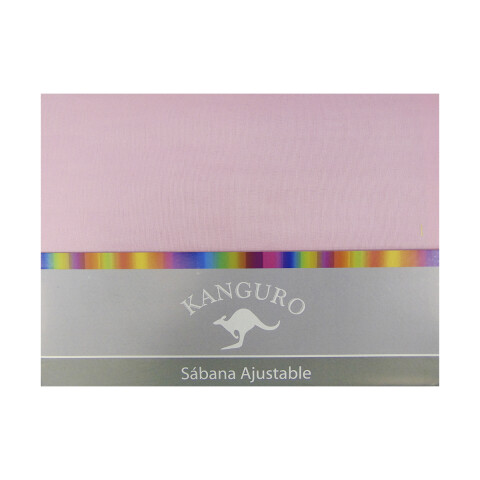 Sábana Ajustable 2 plazas Bukara Kanguro 100% Microfibra ROSA
