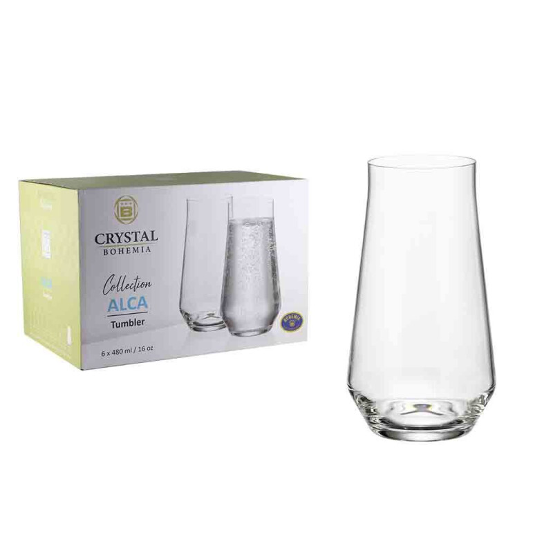 Vaso de Cristal de Bohemia 480ml Alca -Set 6 Unidades Vaso de Cristal de Bohemia 480ml Alca -Set 6 Unidades