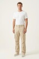 Pantalon cargo recto BEIGE