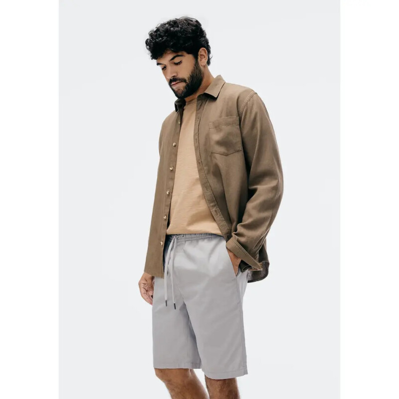 BERMUDA MASC CINZA CLARO