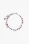 Pulsera piedra acero lila