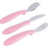 Set x3 cubiertos BUBA pastel rosado