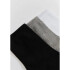 KIT COM 3 PARES MEIAS UNISSEX PRETO/CINZA/BRANCO