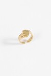 Anillo texture acero ajustable dorado