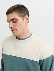 470916 SWEATER HARRY Natural/petroleo
