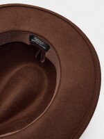 Sombrero De Lana Con Cintas canela