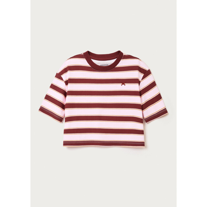 BLUSA MM FEM ROSA COM BORDÔ