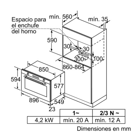 Horno de empotrar Bosch de 112 lts VBD5780S0 Horno de empotrar Bosch de 112 lts VBD5780S0