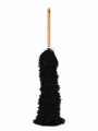 PLUMERO NEGRO CON MANGO DE MADERA NEGRO (V)