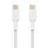 Belkin Cable Trenzado USB-C a USB-C 60W (1m) - White Belkin Cable Trenzado USB-C a USB-C 60W (1m) - White