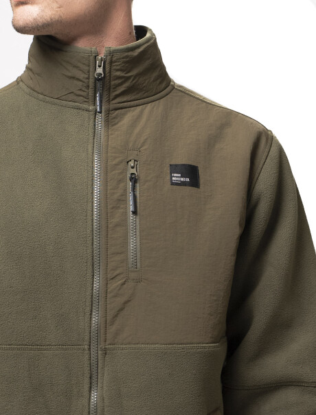 Campera Polar Combinada New26 Verde/Verde