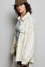 CHAQUETA CON TACHAS Natural