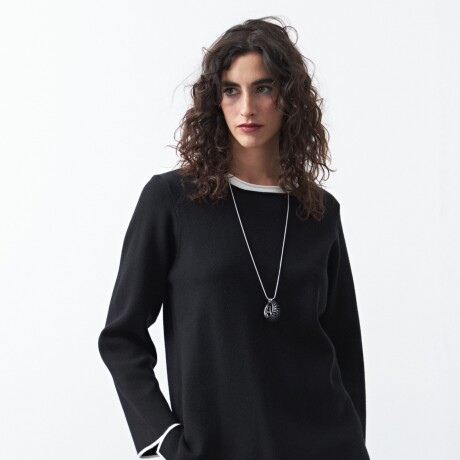 SWEATER GENARO Negro/Blanco