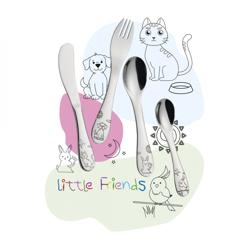 SET de Cubiertos LITTE FRIENDS 4pcs SET de Cubiertos LITTE FRIENDS 4pcs