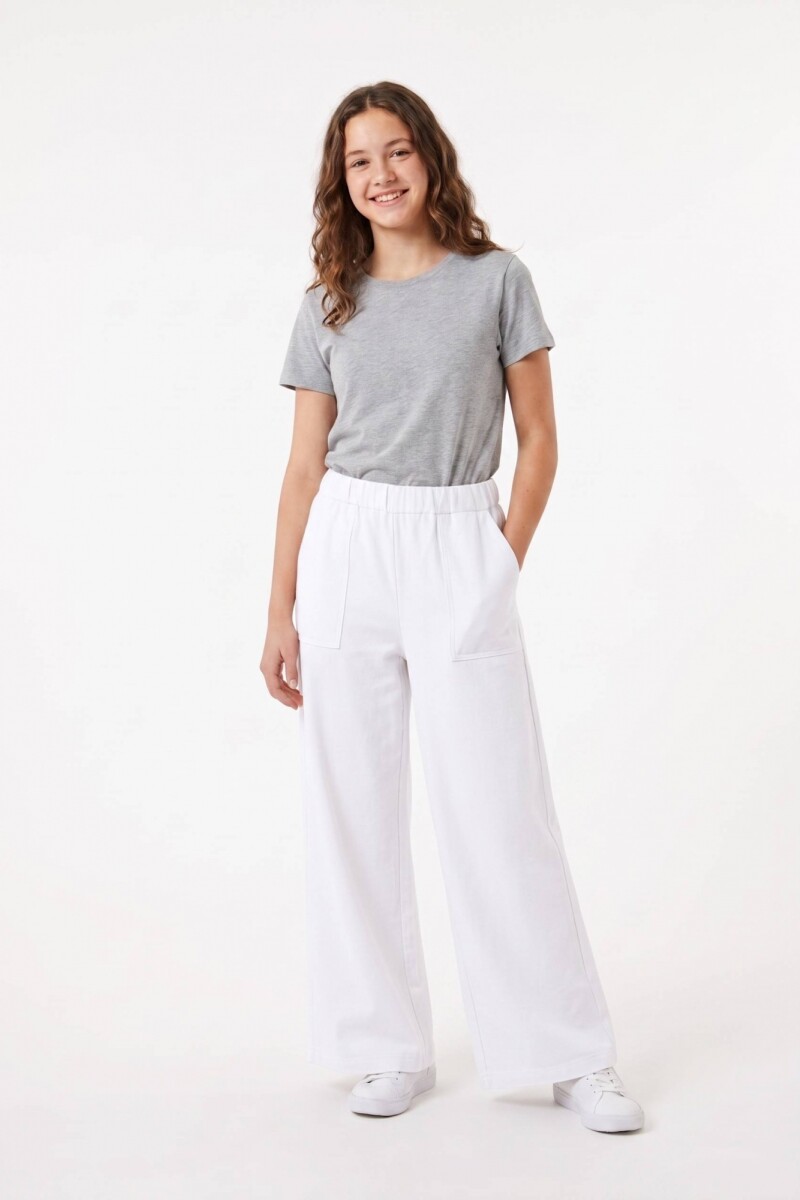 Pantalon palazzo tipo jogging liviano CRUDO