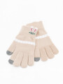 GUANTES INFANTILES OREJITAS BEIGE (V)