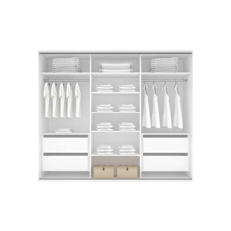 ROPERO PLACARD 3 PUERTAS CORREDIZAS MDF BLANCO SOUTH