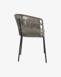 Silla Yanet cuerda gris y patas de acero galvanizado