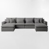 Sofá modular WELL GRIS - 4 CUERPOS