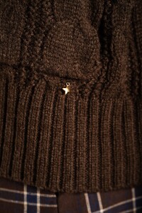 Cardigan Texturado Lana Chocolate