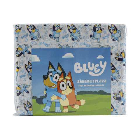 Juego de sábanas infantil 130 hilos 1 plaza Bluey 100% algodón U