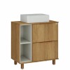 Mueble de baño Livia 78 cm catedral de pie con bacha de loza Mueble De Baño Livia 78 Cm Catedral De Pie Con Bacha De Loza