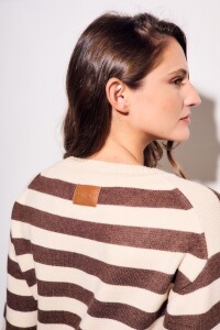 Sweater Rayado Marrón
